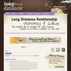 Long Distance Relationship Activities