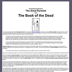 The Relationship Between The Great Pyramid and the Book of the Dead
