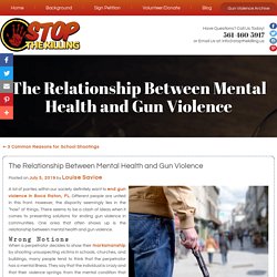 The Relationship Between Mental Health and Gun Violence