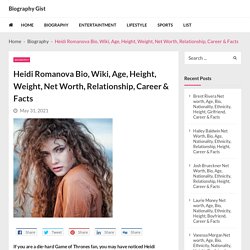 Heidi Romanova Bio, Wiki, Age, Height, Weight, Net Worth, Relationship, Career & Facts - Biography Gist