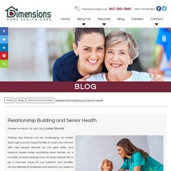 Relationship Building and Senior Health