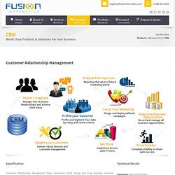 Customer Relationship Management - Fusion Informatics