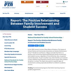 Report - The Positive Relationship Between Family Involvement and Student Success
