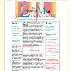 The Enneagram and the MBTI: an electronic journal on the relationship between the two personality typing systems.