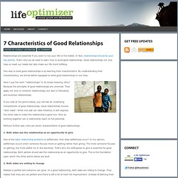 Good Relationships: 7 Characteristics