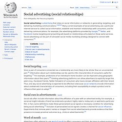 Social advertising (social relationships)