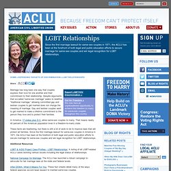 LGBT Relationships - Recent Court Cases, Issues and Articles