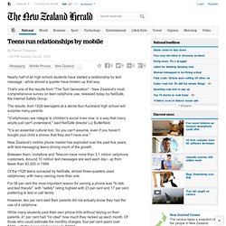 Teens run relationships by mobile