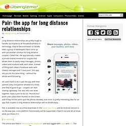 Pair: the app for long distance relationships