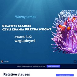 Relative clauses by Olejnik on Genially