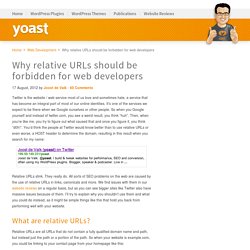 Why relative URLs should be forbidden for web developers