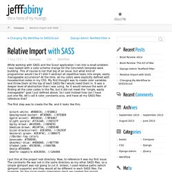 Relative Import with SASS ← jefffabiny