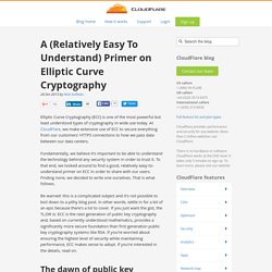 A (Relatively Easy To Understand) Primer on Elliptic Curve Cryptography