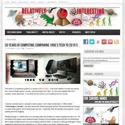 Relatively Interesting 20 Years of Computing: Comparing 1995's tech to 2015's - Relatively Interesting