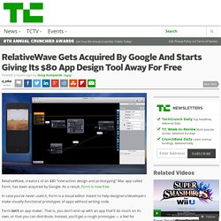 RelativeWave Gets Acquired By Google And Starts Giving Its $80 App Design Tool Away For Free