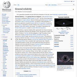 General relativity