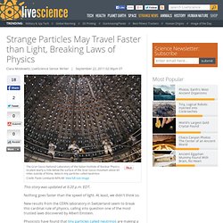 Strange Particles May Travel Faster Than Light, Breaking Law of Physics