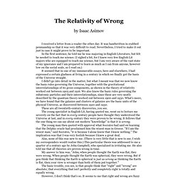 The Relativity of Wrong by Isaac Asimov