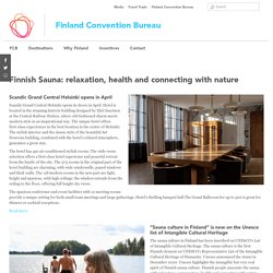 Finnish Sauna: relaxation, health and connecting with nature - Finland Convention Bureau