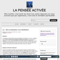 L2 - De la relaxation à la méditation