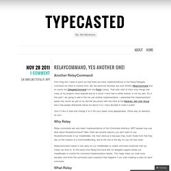 RelayCommand, Yes Another One! « TypeCasted