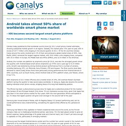 Press release: Android takes almost 50% share of worldwide smart phone market