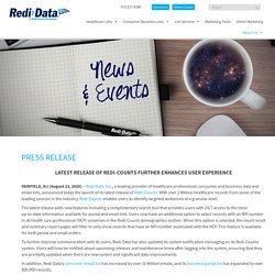 LATEST RELEASE OF REDI-COUNTS FURTHER ENHANCES USER EXPERIENCE