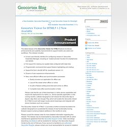 New Release: Geocortex Viewer for HTML5 1.2