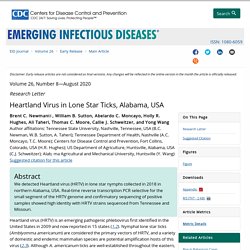 CDC EID - AOUT 2020 - Heartland Virus in Lone Star Ticks, Alabama, USA