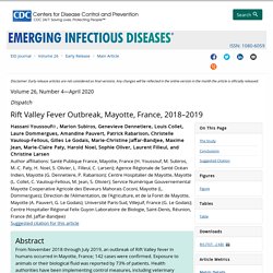 CDC EID - AVRIL 2020 - Rift Valley Fever Outbreak, Mayotte, France, 2018–2019