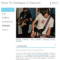 An indie guide to releasing your music