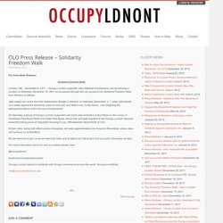 OLO Press Release – Solidarity Freedom Walk