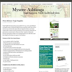 Press Release: Yogic Supplies Mysore Ashtanga News