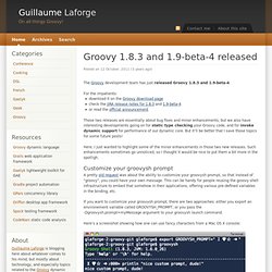 Groovy 1.8.3 and 1.9-beta-4 released