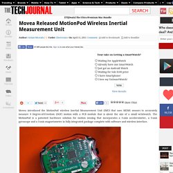 Movea Released MotionPod Wireless Inertial Measurement Unit