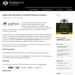 Python API released for Trackerbird Software Analytics