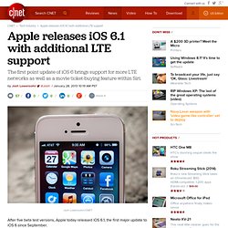 Apple releases iOS 6.1 with additional LTE support