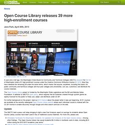 Open Course Library releases 39 more high-enrollment courses