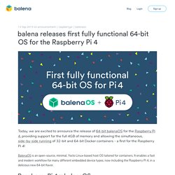 releases first fully functional 64-bit OS for the Raspberry Pi 4
