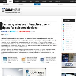 Samsung releases interactive user’s digest for selected devices