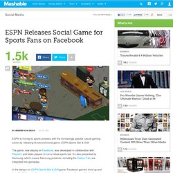 ESPN Releases Social Game for Sports Fans on Facebook