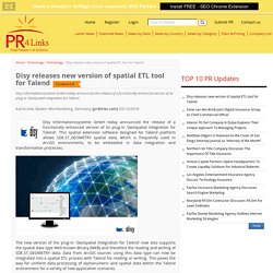 Disy releases new version of spatial ETL tool for Talend