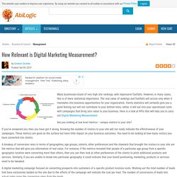 How Relevant is Digital Marketing Measurement?
