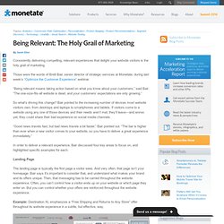 Being Relevant: The Holy Grail of Marketing