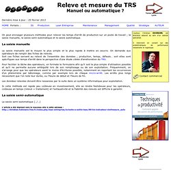 Releve et mesure du TRS - Total Productive Maintenance