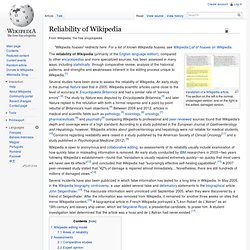 Reliability of Wikipedia