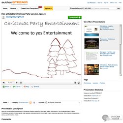 Hire a Reliable Christmas Party London Agency