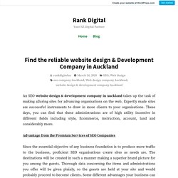 Find the reliable website design & Development Company in Auckland – Rank Digital