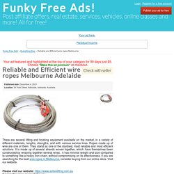 Reliable and Efficient wire ropes Melbourne