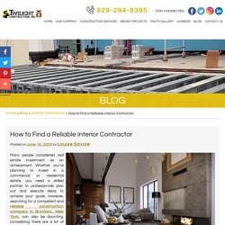 How to Find a Reliable Interior Contractor